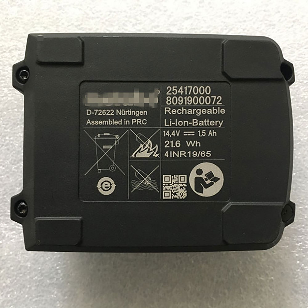 Batterie pour 1.5Ah/21.6Wh 14.4V 25417000