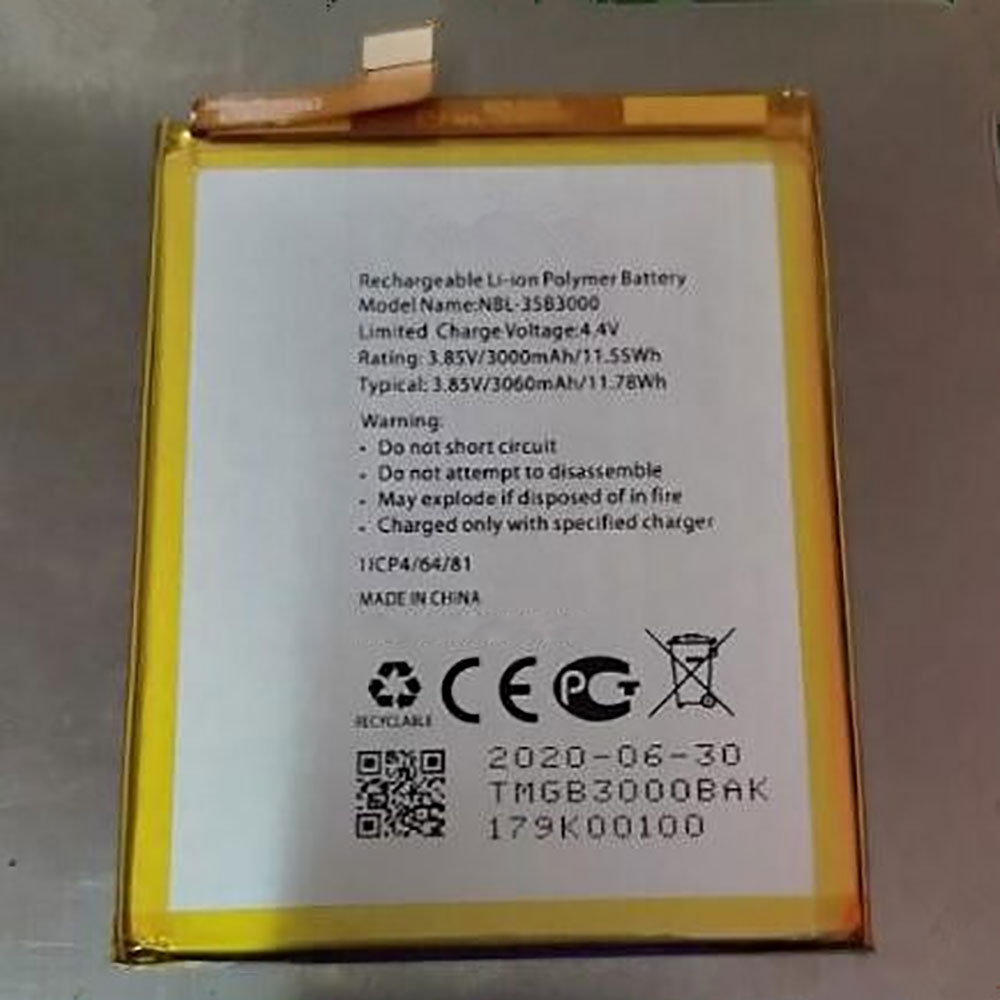 Batterie pour 3200Mah /12.32Wh 3.85V NBL-35A3200