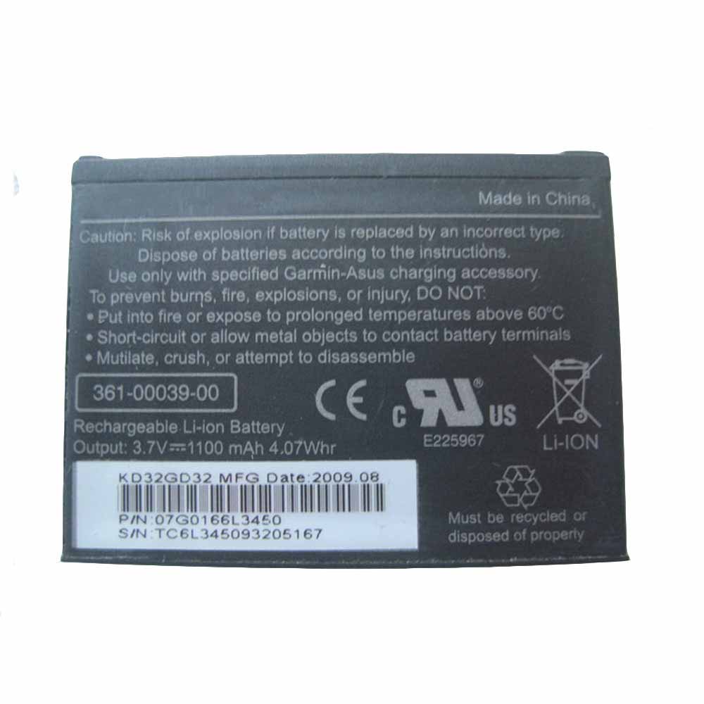 Batterie pour 1100mAh 3.7V 361-00039-00