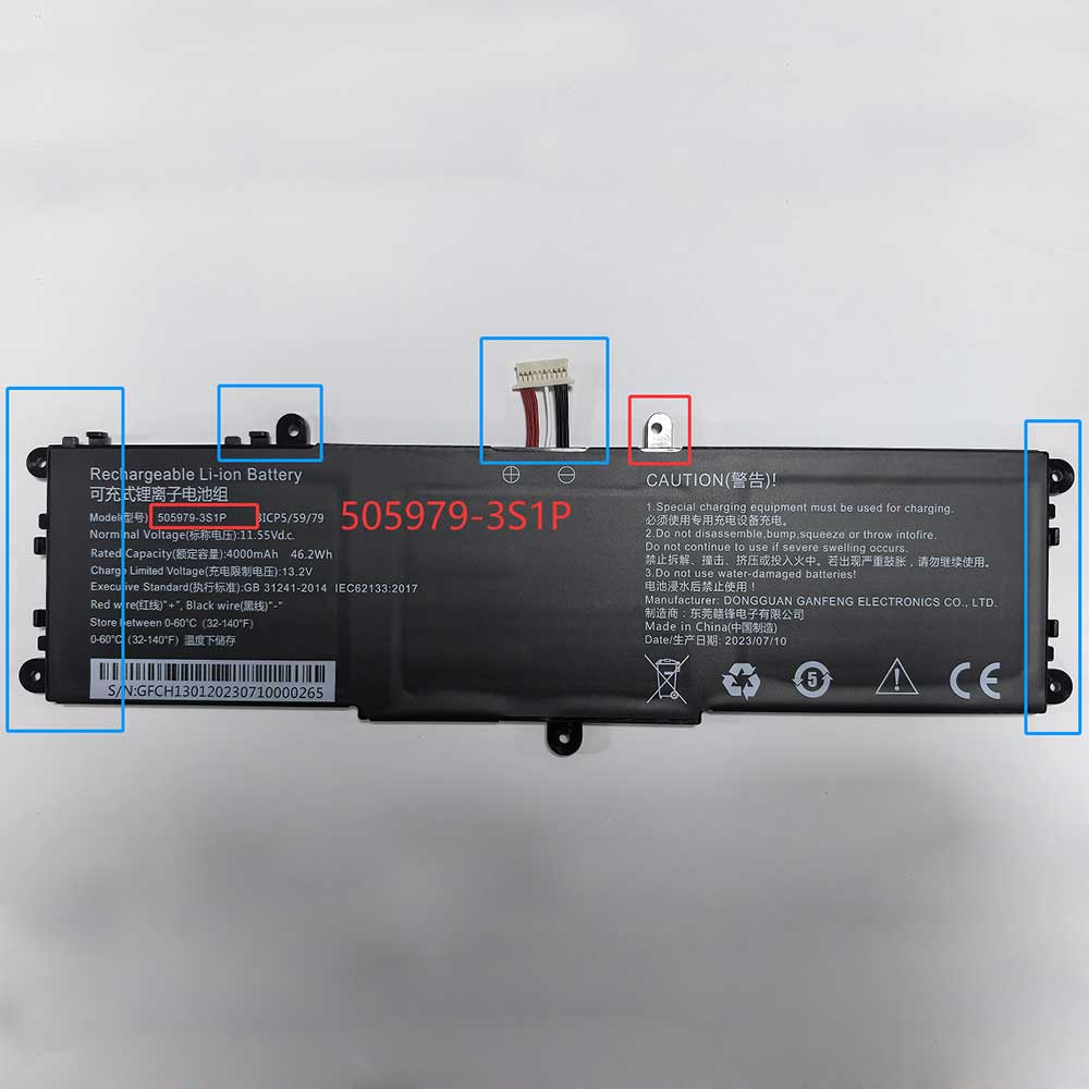 Batterie pour 4000mAh 11.55V 505979-3S1P-1