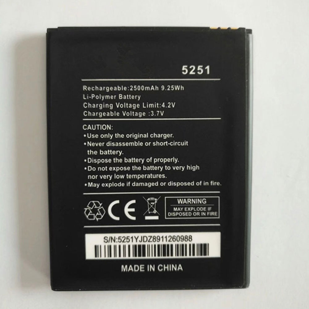 Batterie pour 2500mah/9.25WH 3.7V/4.35V 5251