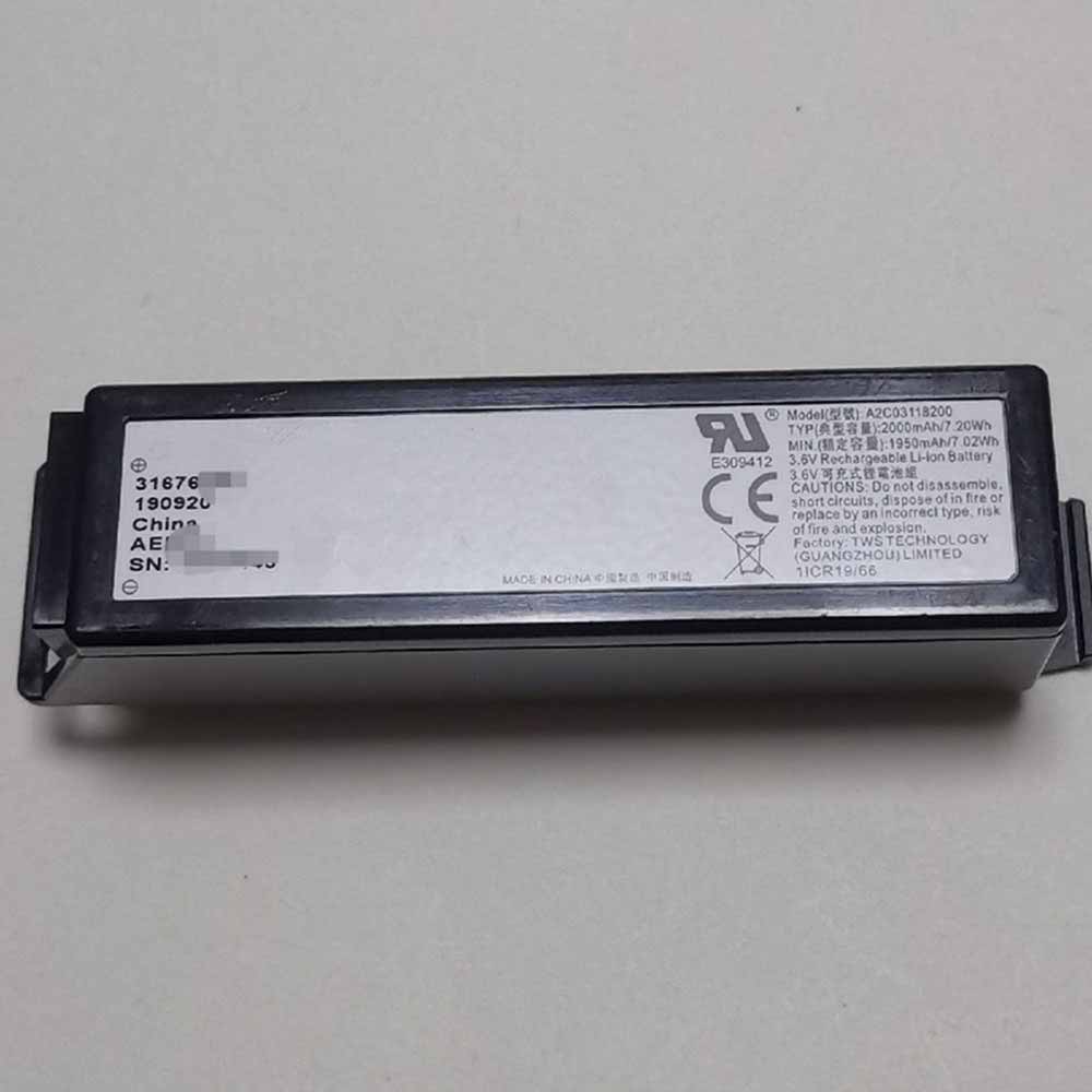 Batterie pour 2000mAh/7.2Wh 3.6V A2C03118200