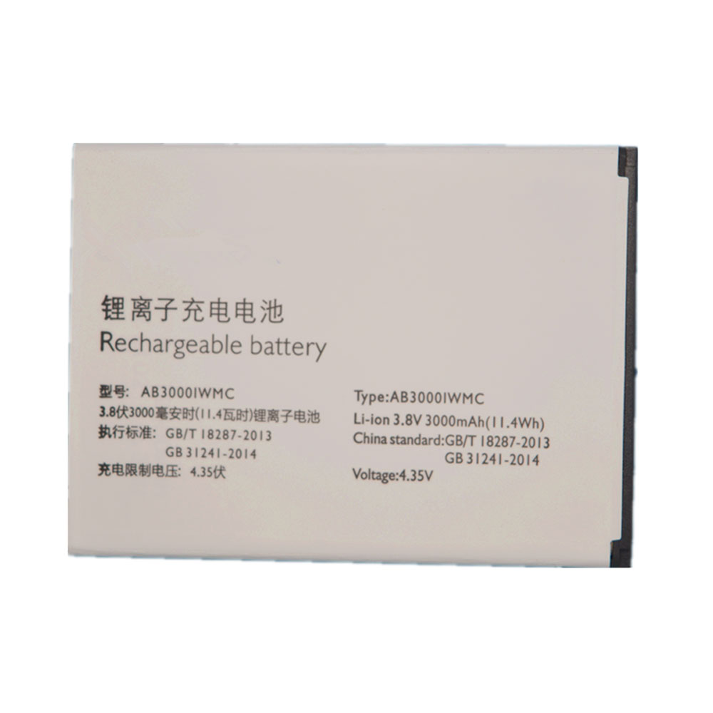 Batterie pour 3000mAh/11.4WH 3.8V/4.35V AB3000IWMC