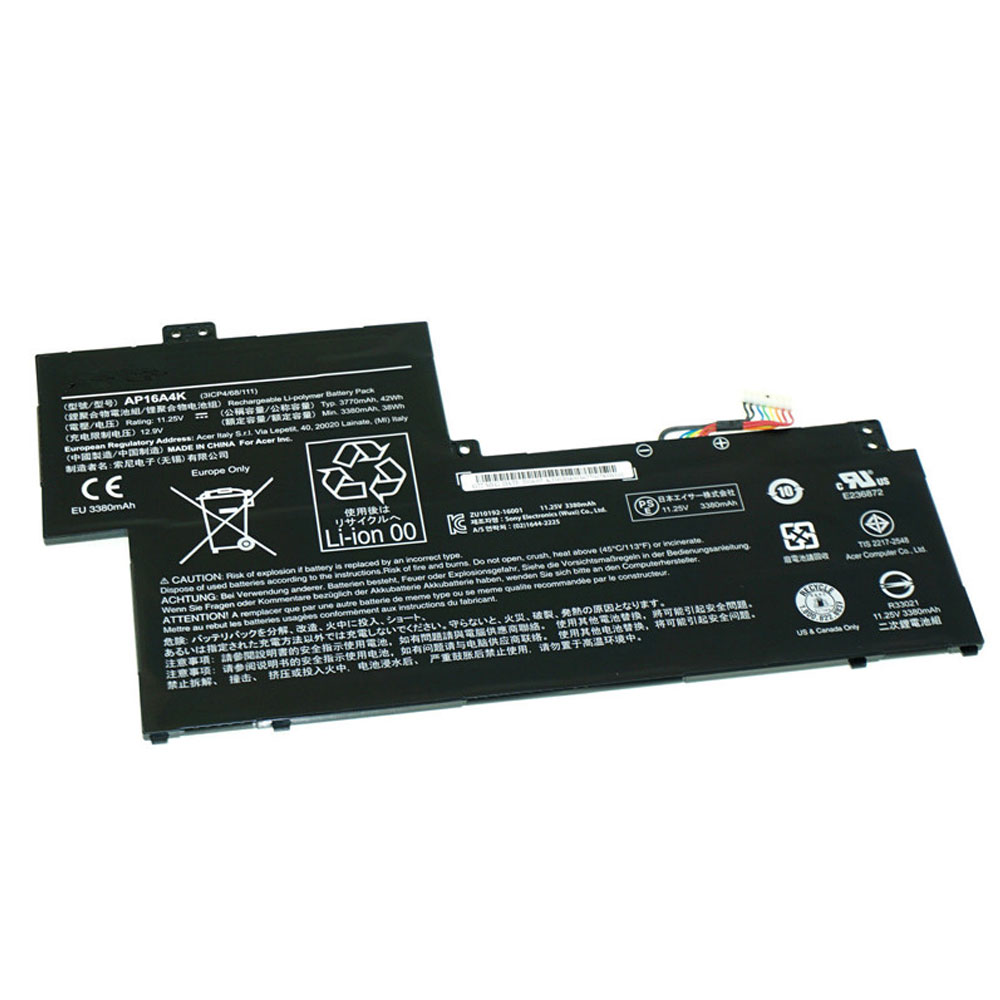 Batterie PC Portable pour Acer N16Q9 KT.00304.003 3ICP4/68/111 42Wh/3770mAh