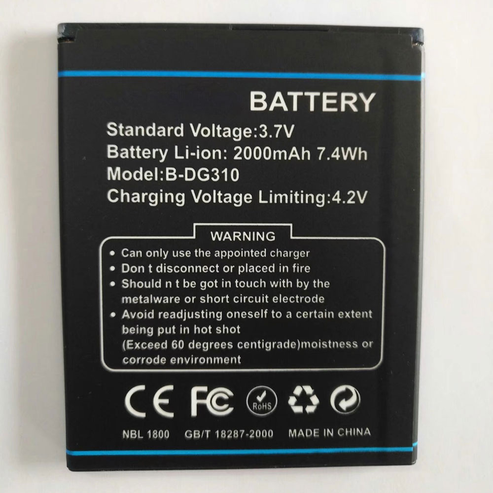 Batterie pour 2000mAh 3.7V/4.2V B-DG310