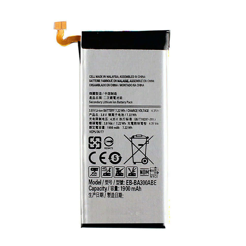 Batterie pour 1900mAh/7.22WH 3.8V/4.35V EB-BA300ABE