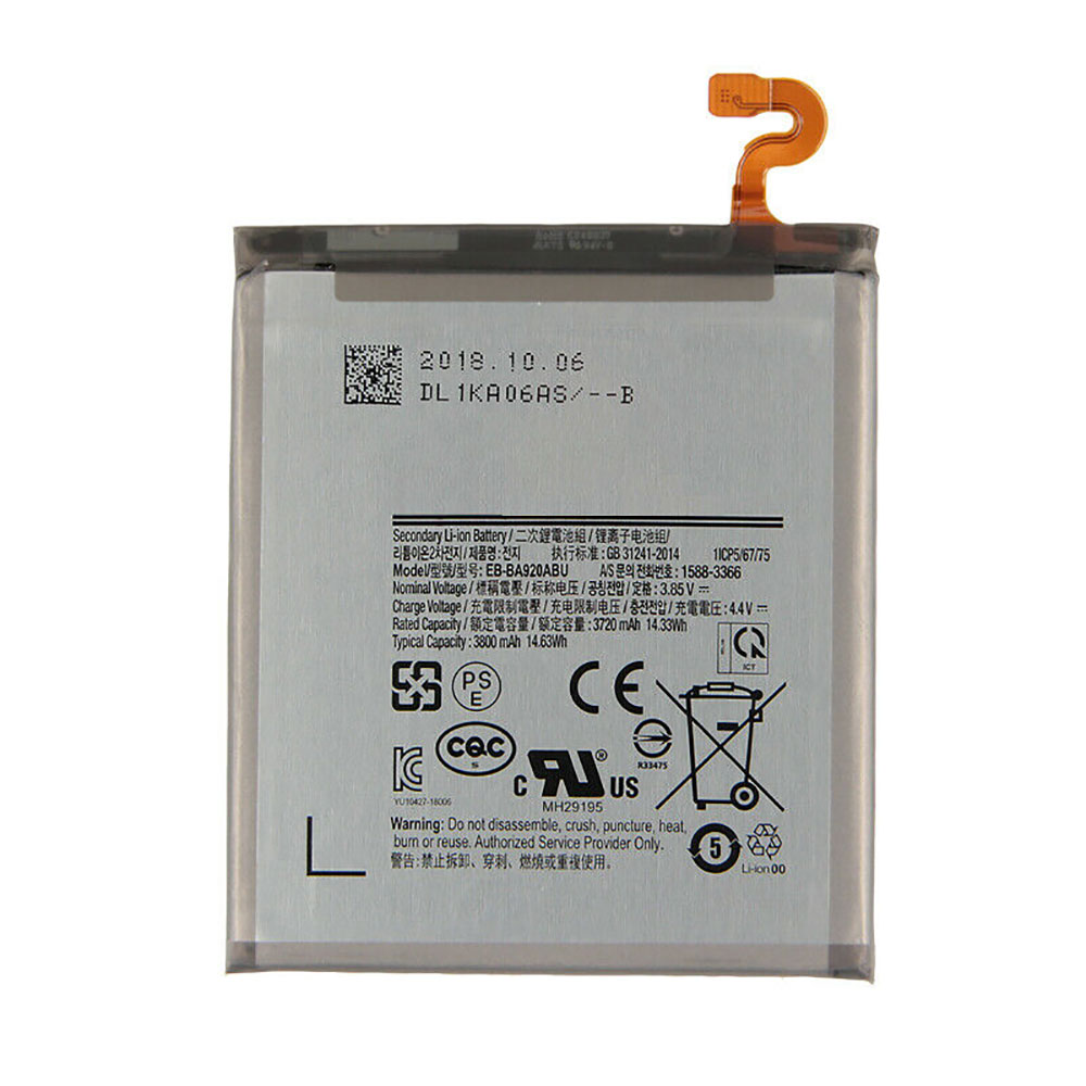 Batterie pour 3720mAh/14.33WH 3.85V/4.4V EB-BA920ABU
