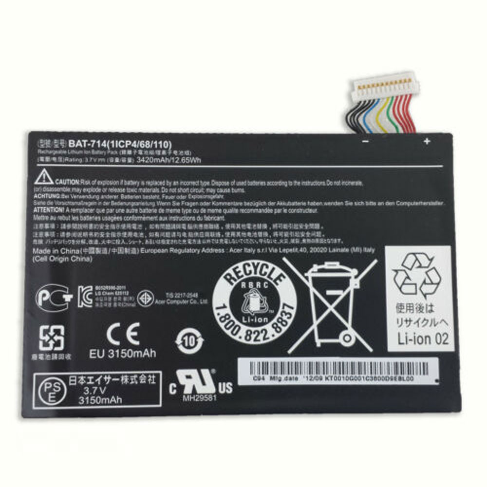 Batterie pour 3420mAh/12.65WH 3.7V BAT-7144200JPY