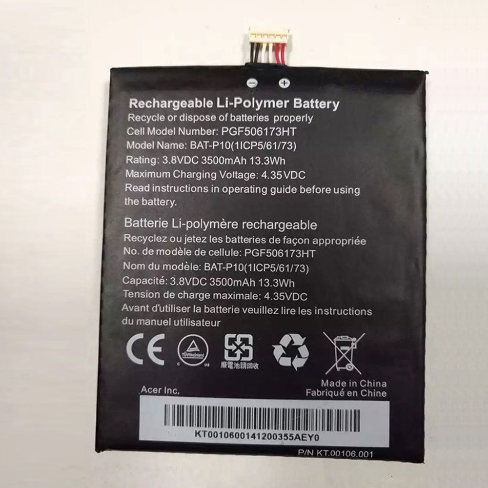 Batterie pour 3500MAH/13.3WH 3.8V/4.35V PGF506173HT