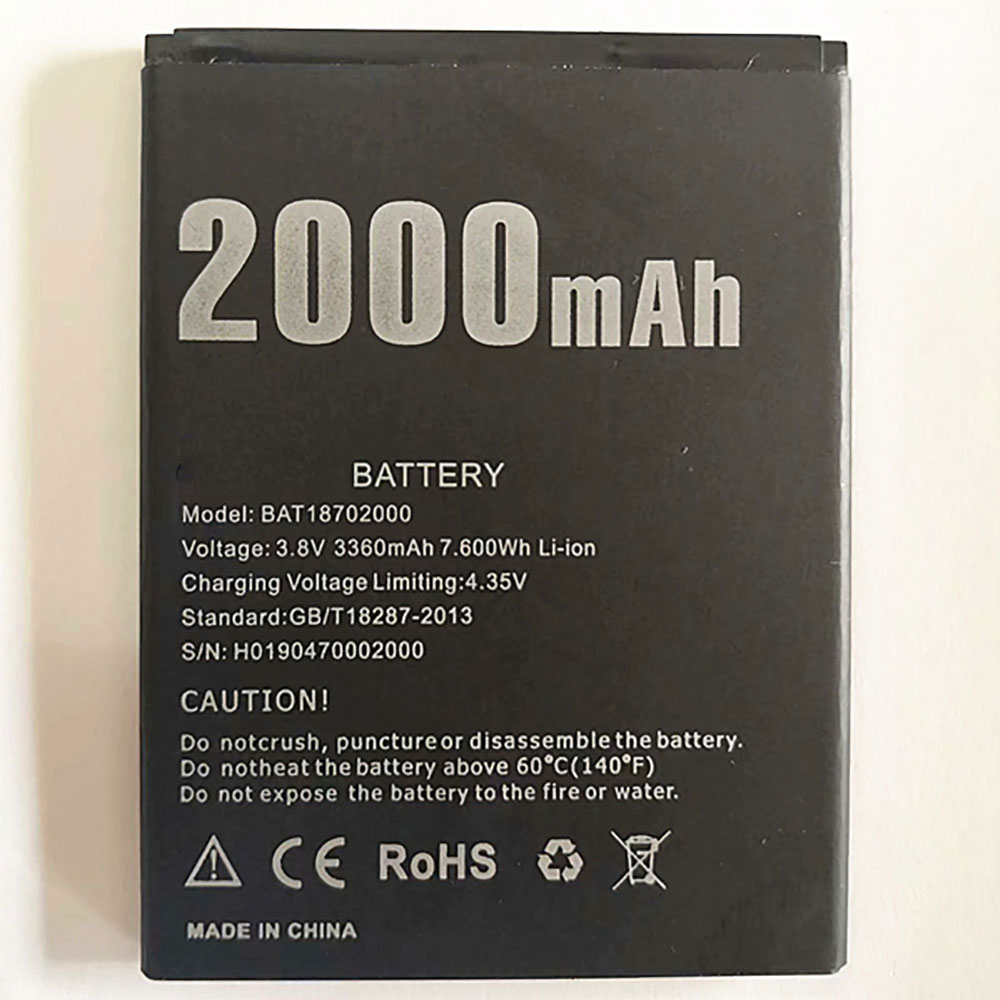 Batterie pour 2000mAh 3.8V/4.35V BAT18702000