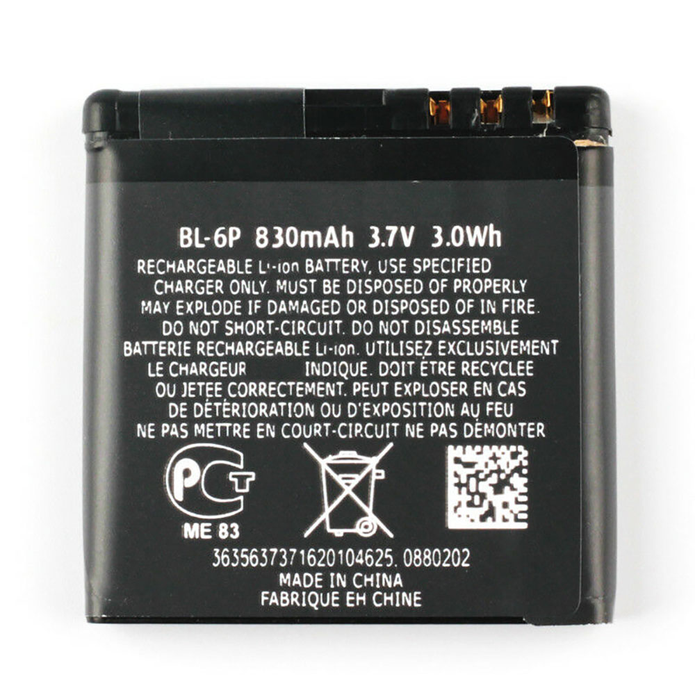 Batterie pour 830mAh/3.0WH 3.7V BL-6P