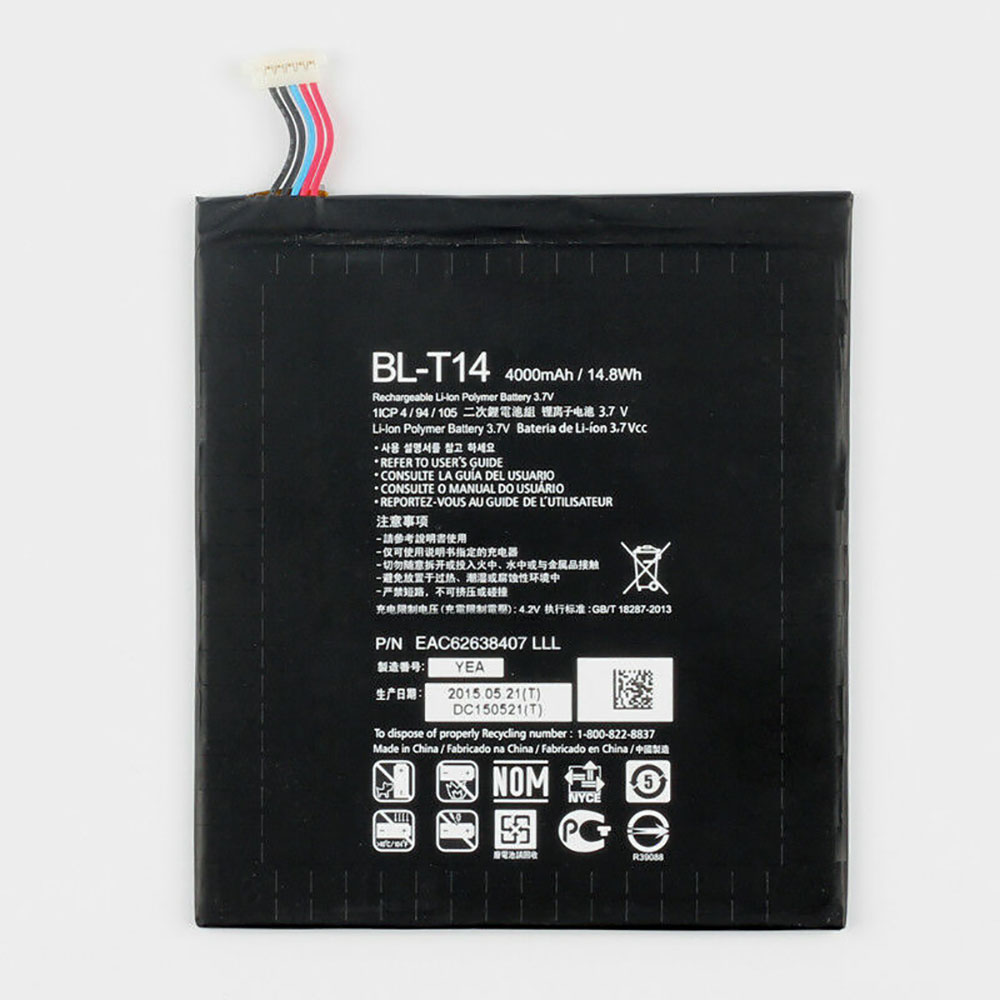 Batterie pour 4000mAh/14.8WH 3.7V/4.2V BL-T14