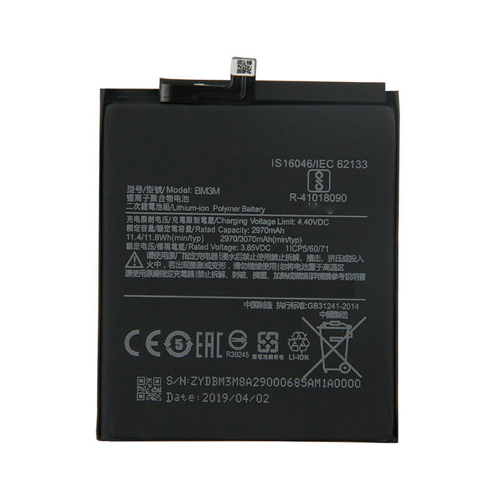 Batterie pour 2970mAh/11.4WH 3.85V/4.4V BM3M