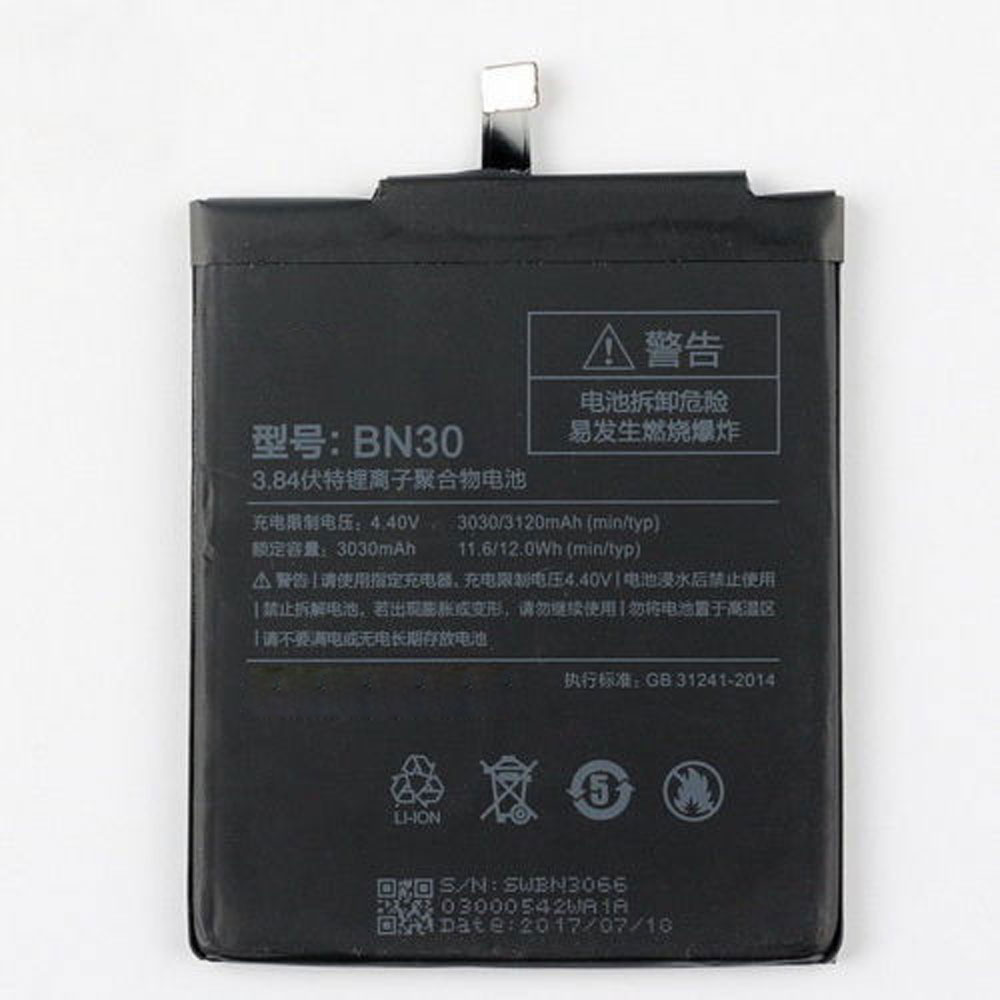 Batterie pour 3030mAh/11.6WH 3.84V/4.4V BN30