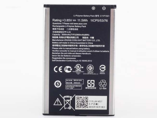 Batterie pour 3000mah/11.5wh 3.85 V-4.4V C11P1501