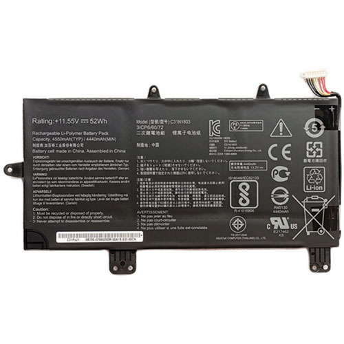Batterie pour 52Wh/4550mAh 11.55V C31N1803