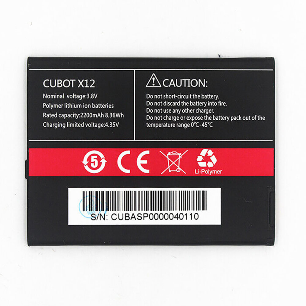 Batterie pour 2200mah 3.8V/4.3V X12