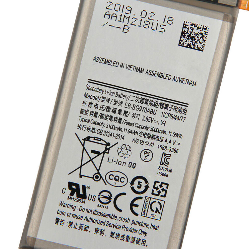 Batterie pour 3000mAh/11.55WH 3.85V/4.4V EB-BG970ABU