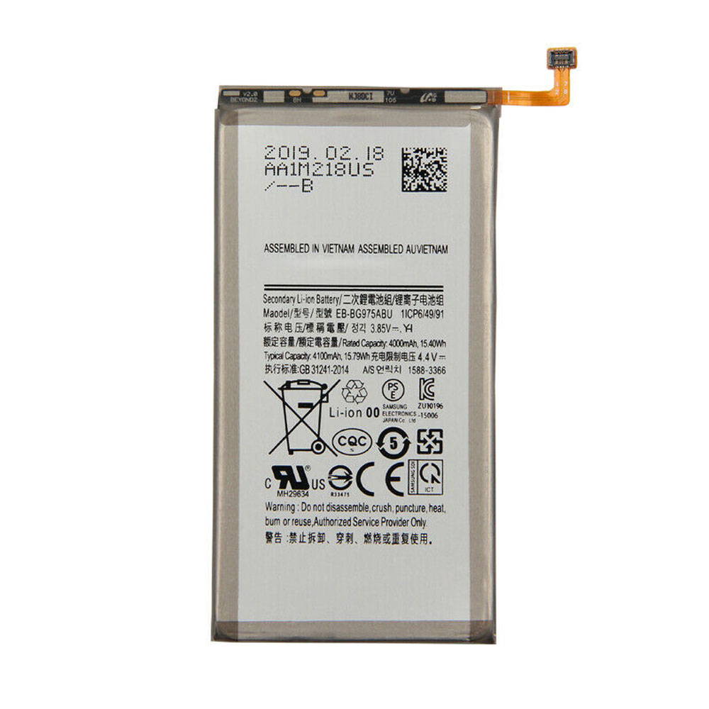 Batterie pour 4000mAh/ 15.4WH 3.85V/4.4V EB-BG975ABU