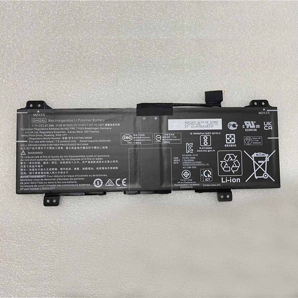 Batterie pour 37.6Wh 6000mAh 7.7V/8.8V GH02XL