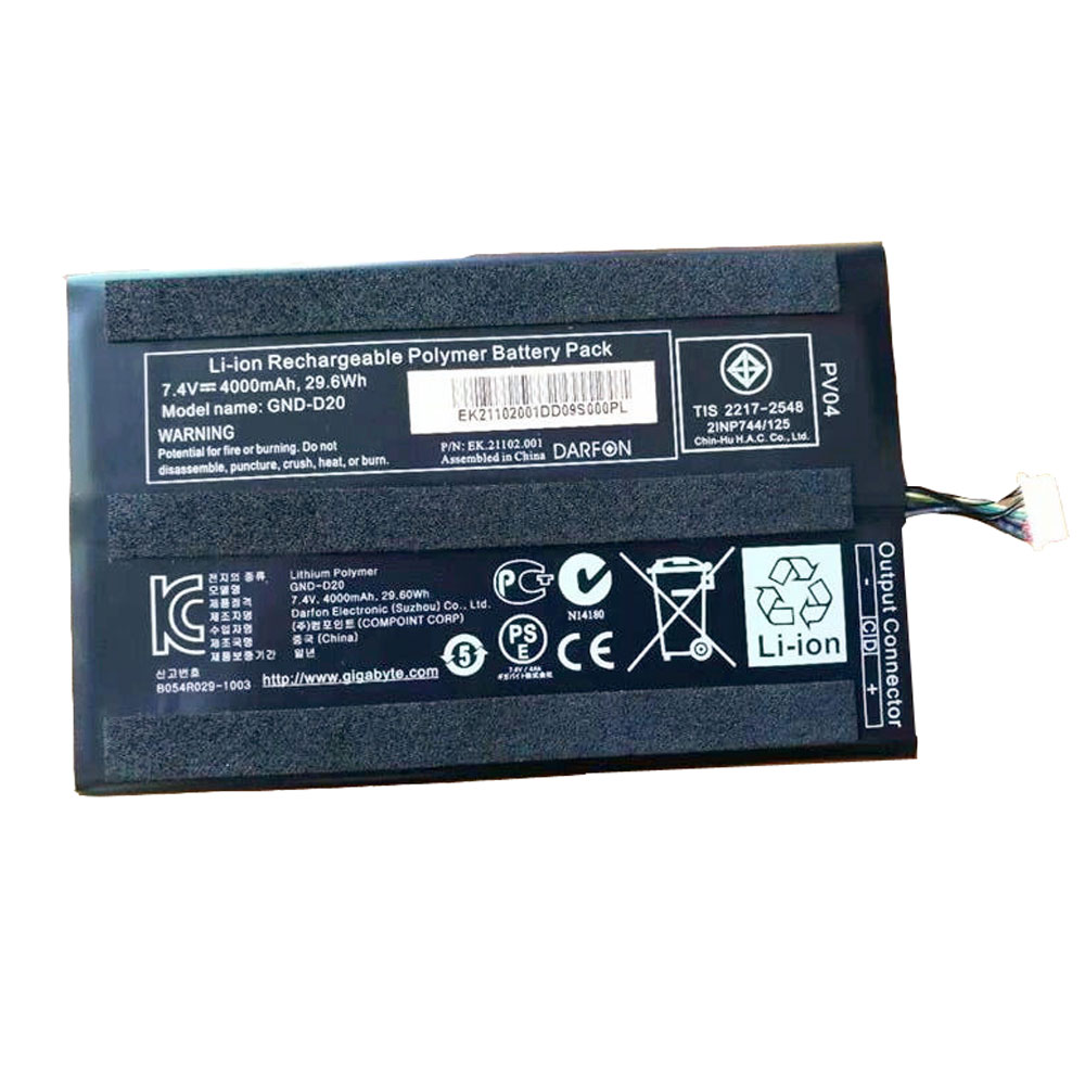 Batterie pour 4000mAh/29.6WH 7.4V GND-D20