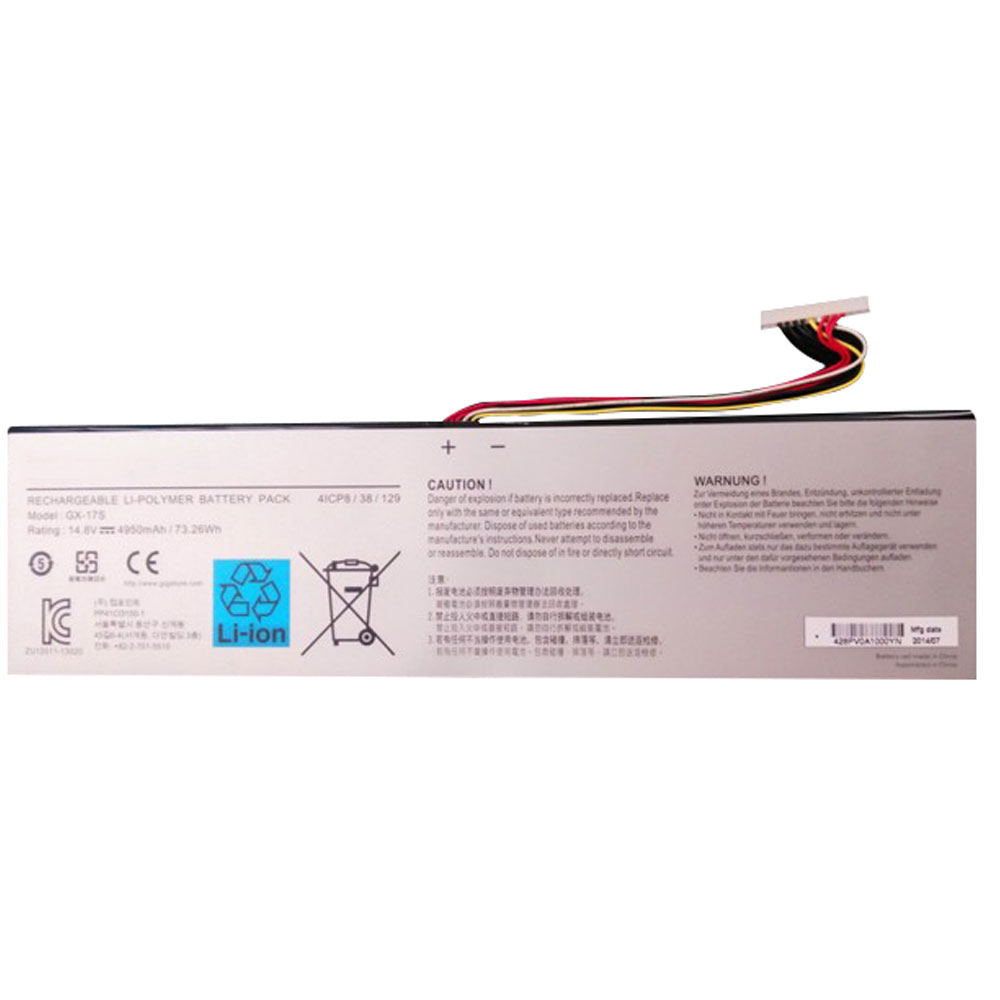 Batterie pour 4950mah/73.26Wh 14.8V GX-17S