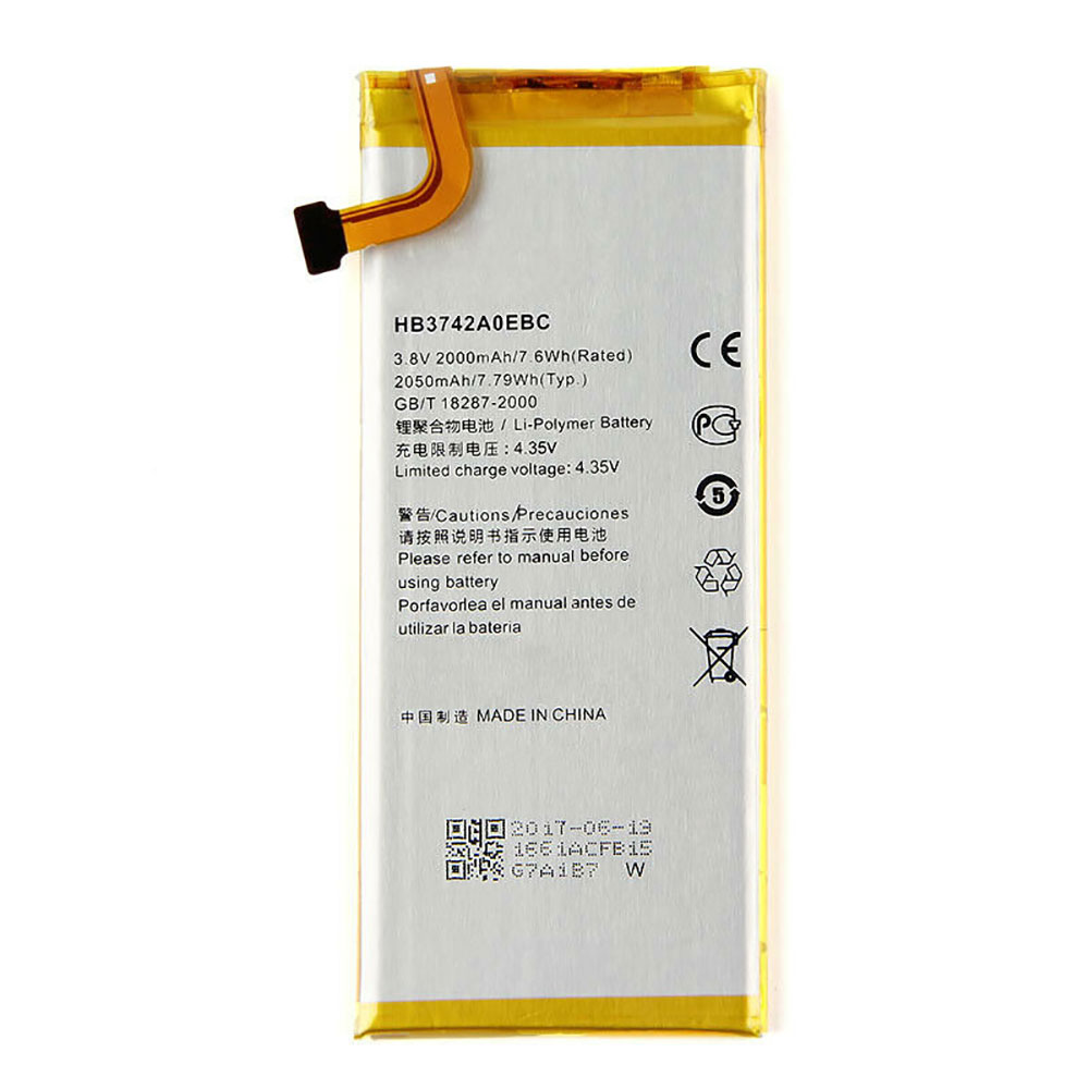 Batterie pour 2000mAh/7.6WH 3.8V/4.35V HB3742A0EBC