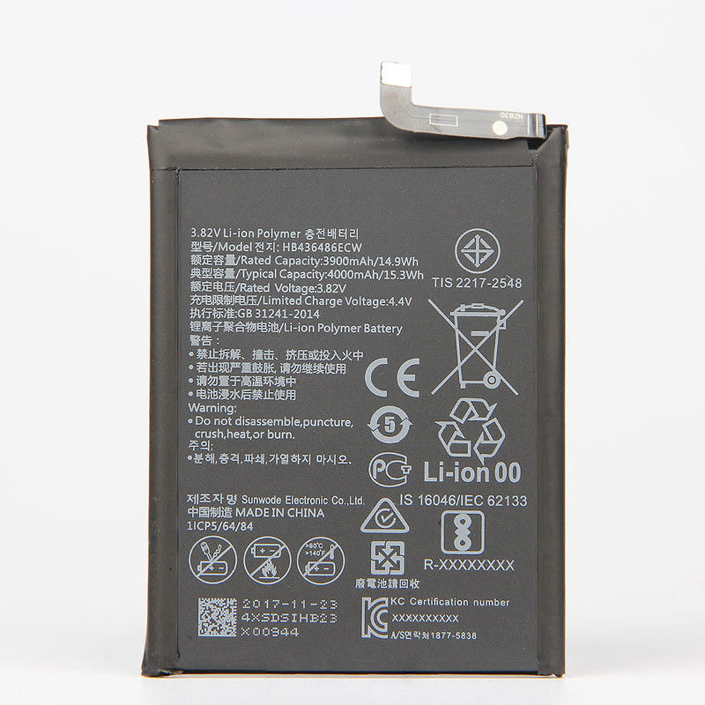 Batterie pour 3900mAh/14.9wh 3.82V HB436486ECW