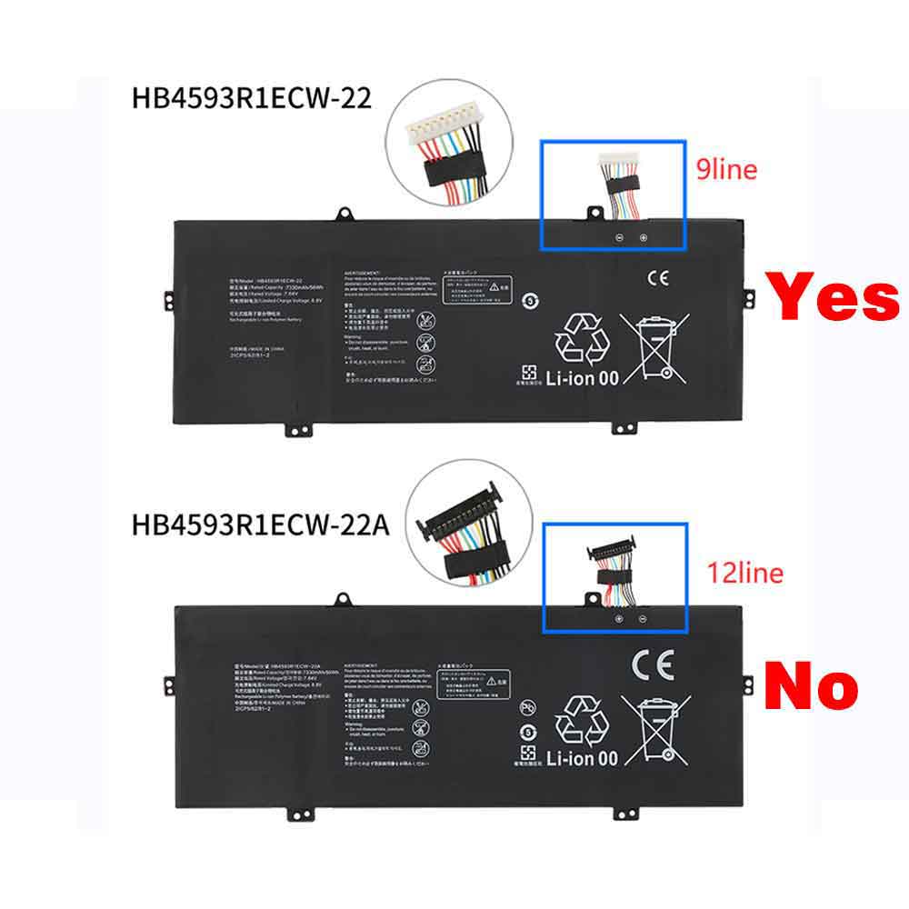 different HB4593R1ECW battery