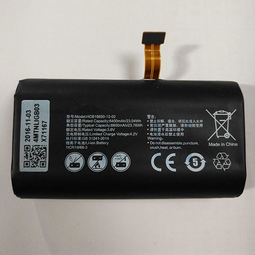 Batterie pour 6400mAh/23.04WH 3.6V/4.2V HCB18650-12-02