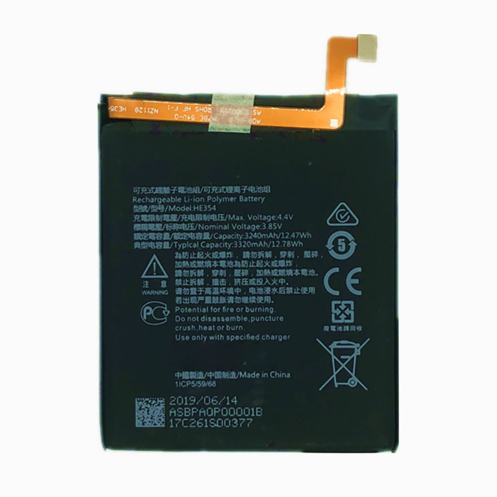 Batterie pour 3240mAh/12.47WH 3.85V/4.4V HE354