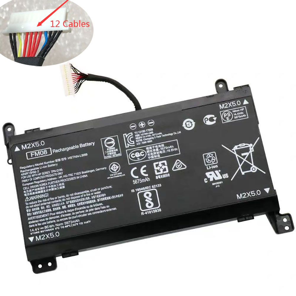 Batterie pour 86Wh/5973mAh 14.4V 922753-421