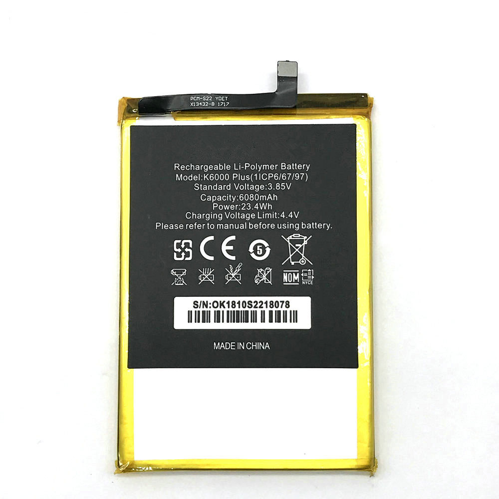 Batterie pour 6080mAh/23.4WH 3.85V/4.4V K6000_Plus