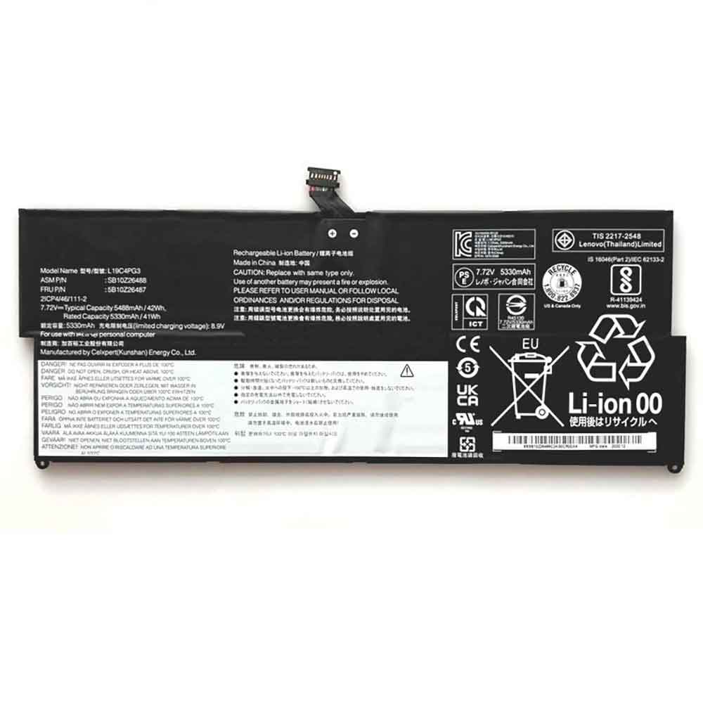 Batterie pour 5488mAh 7.72V L19D4PG3