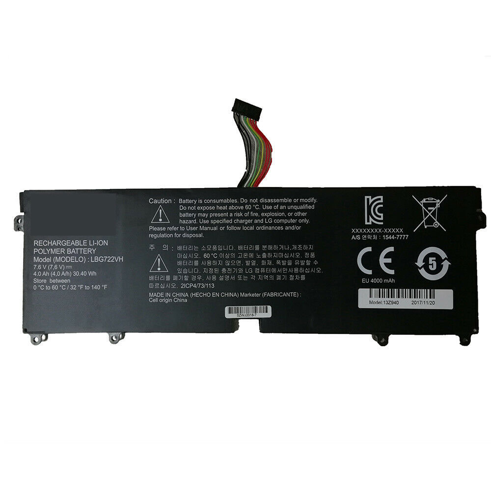 Batterie pour 30.4Wh/4000mAh 7.6V LBG722VH