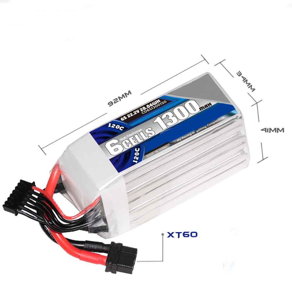 Batterie pour 1300mAh 22.2V CD6S1300120