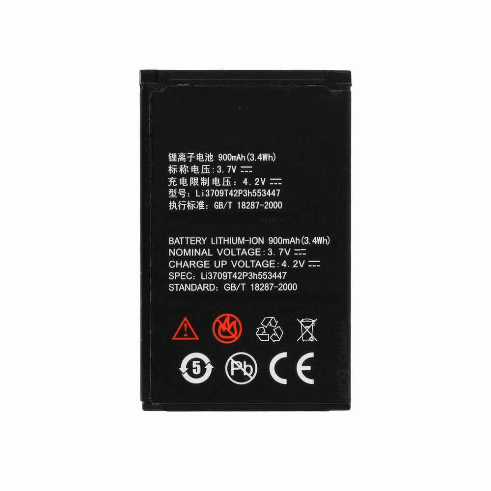 Batterie pour 900mAh/3.4WH 3.7V 4.2V Li3709T42P3h553447