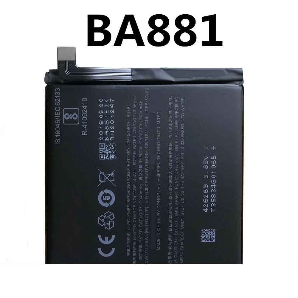 Batterie pour 3000mAh/11.55WH 3.85V 4.4V BA881