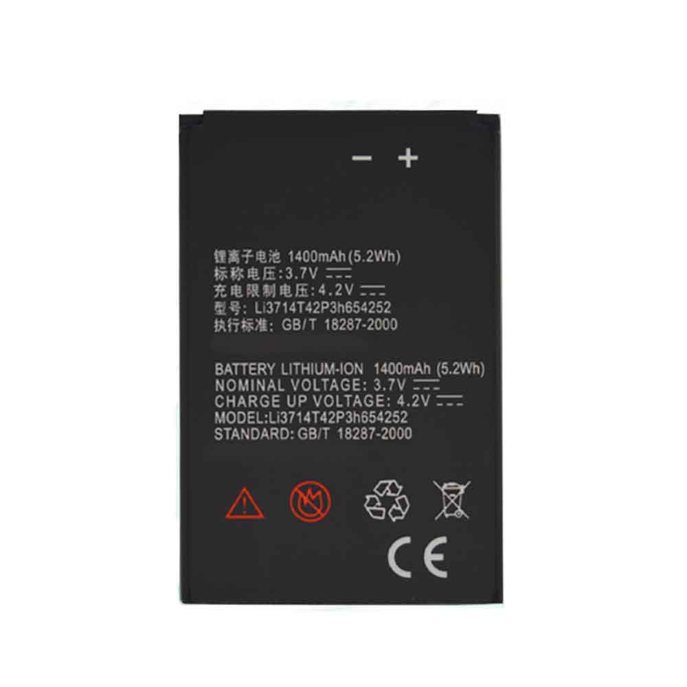 Batterie pour 1400mAh 3.7V Li3714T42P3h654252