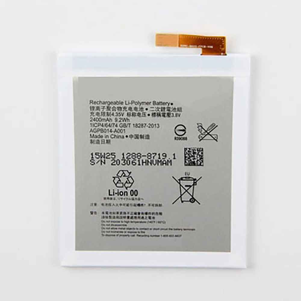 Batterie pour 2400mAh/9.2WH 3.8V 4.35V AGPBO14-A001