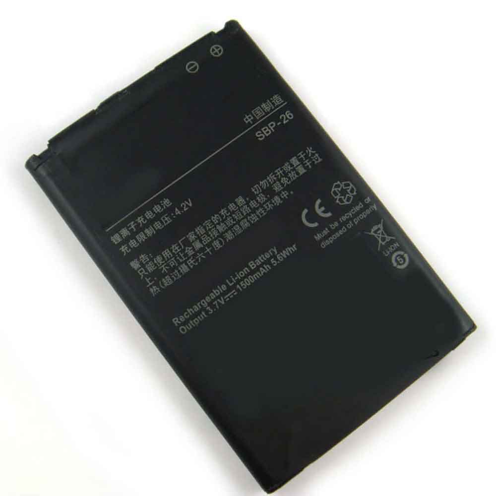 Batterie pour 1500mAh/5.6WH 3.7V 4.2V SBP-26