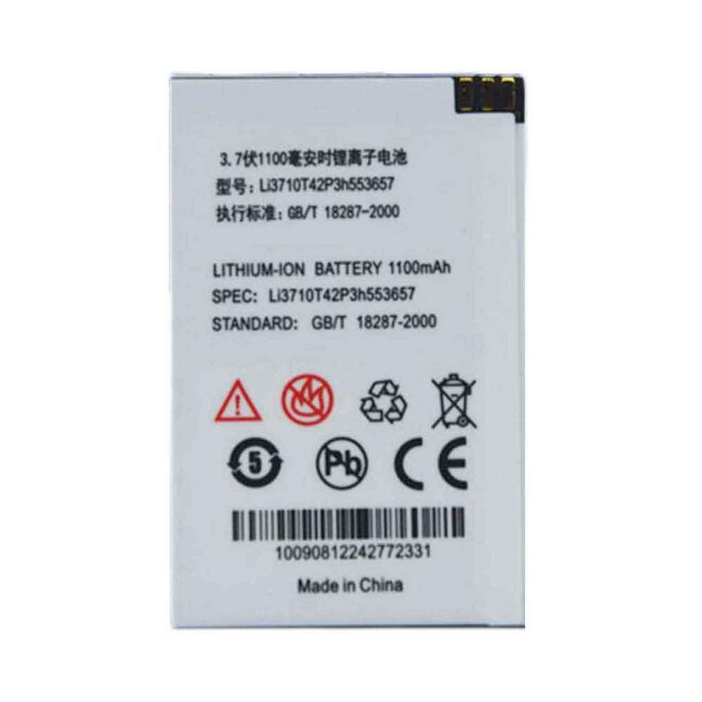 Batterie pour 1100mAh 3.7V Li3710T42P3h553657