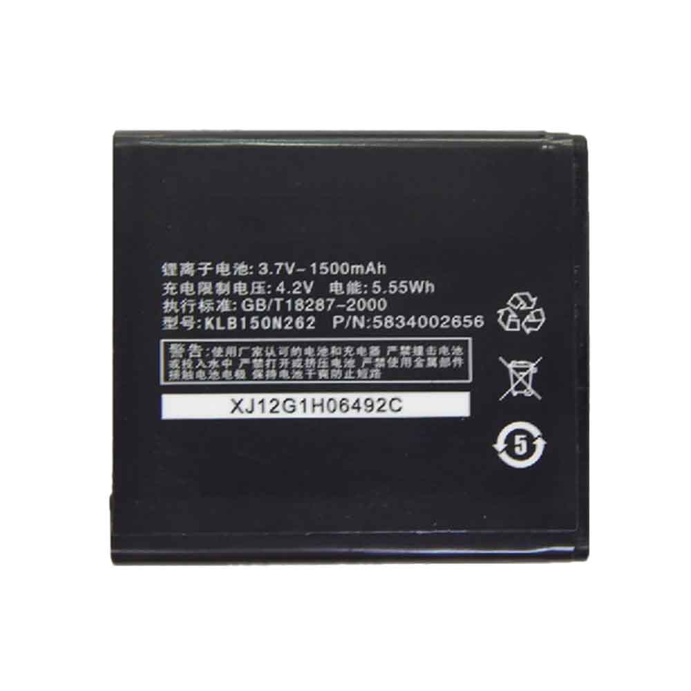 Batterie pour 1500mAh 3.7V KLB150N262