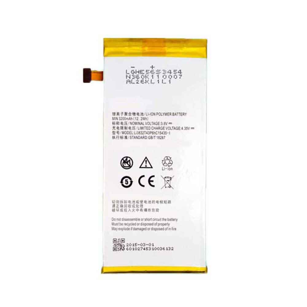 Batterie pour 3200mAh 3.8V LI3832T43P6HC15435-1