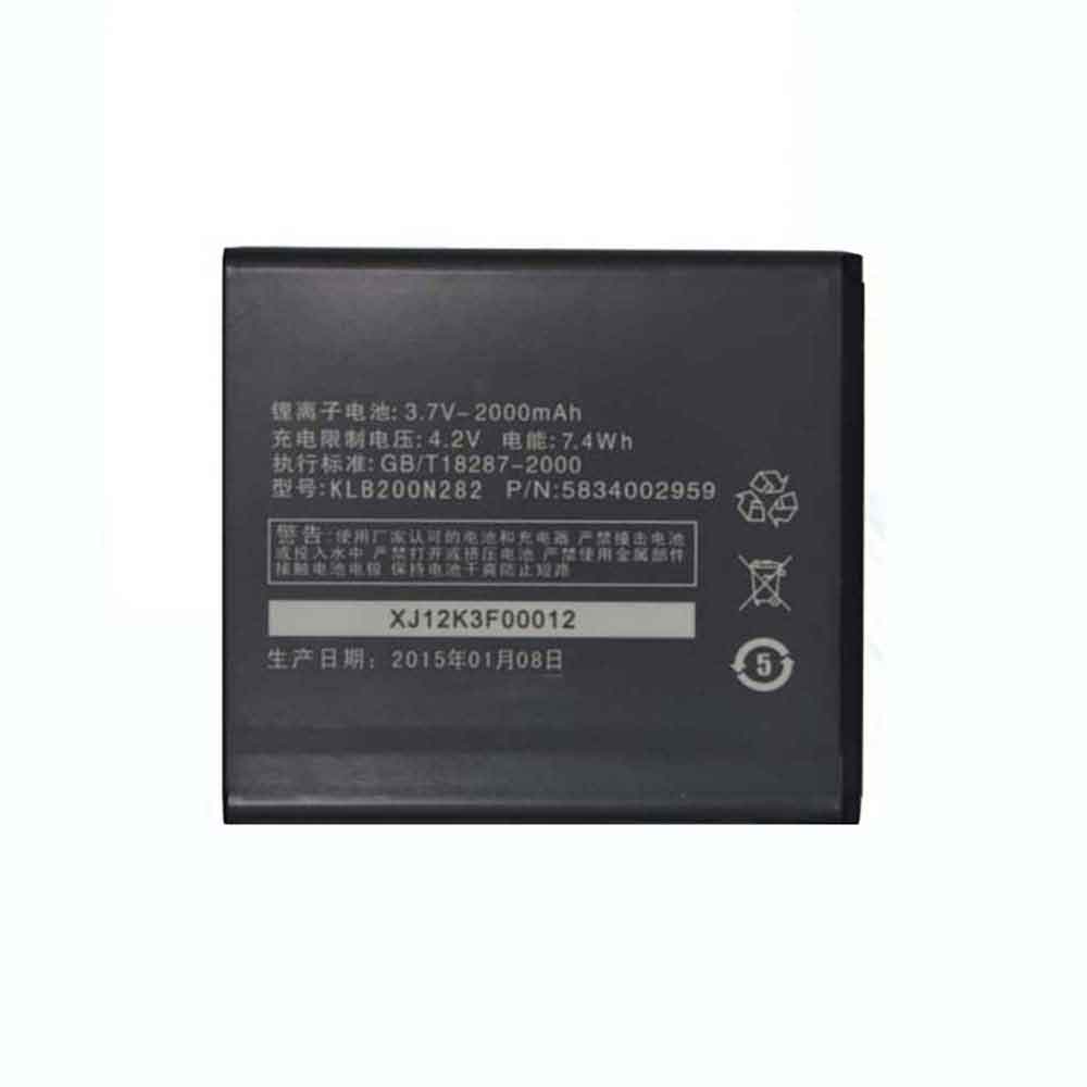 Batterie pour 2000mAh 3.7V KLB200N282