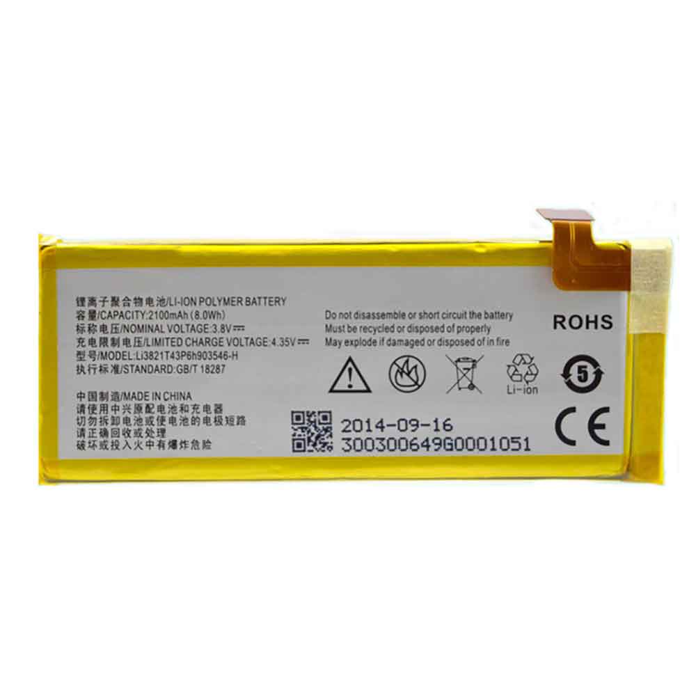 Batterie pour 2100mAh 3.8V Li3821T43P6h903546-H