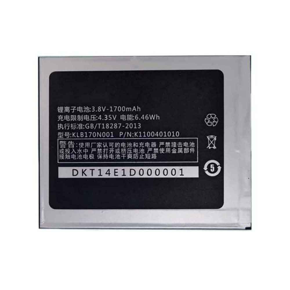 Batterie pour 1700mAh 3.8V KLB170N001