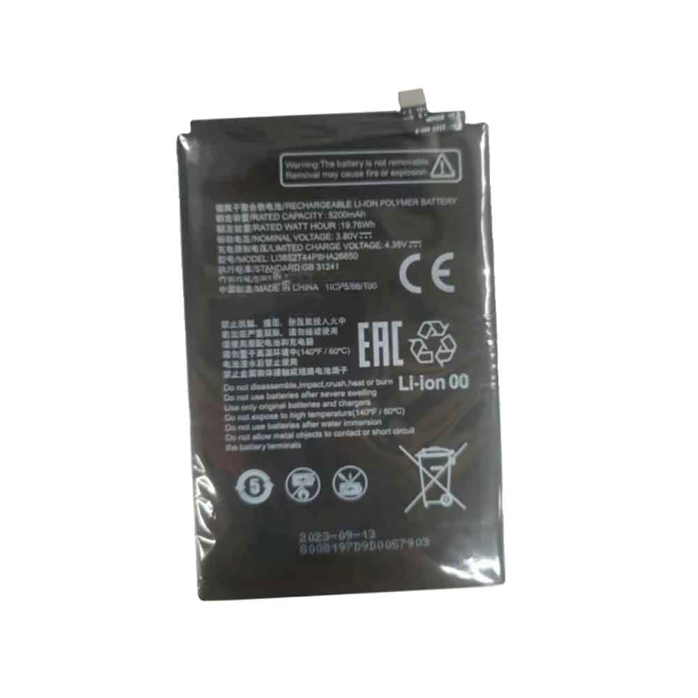 Batterie pour 5200mAh 3.80V Li3852T44P8HA26650