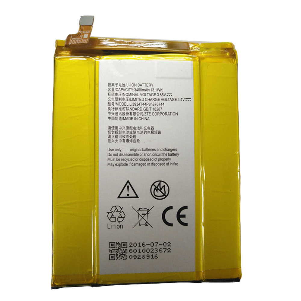 Batterie pour 3400mAh/13.1WH 3.85V/4.4V Li3934T44P8h876744