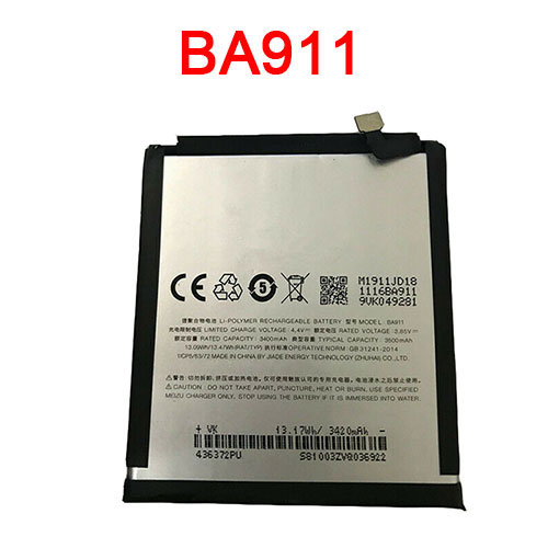 Batterie pour 3400mAh/13.09WH 3.85V/4.4V BA911